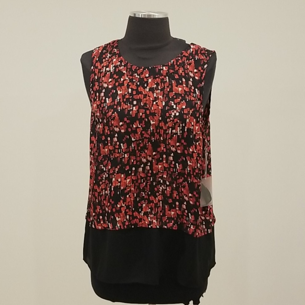 NWT! FOREVER 21 Size M Black Combo Sleeveless Top